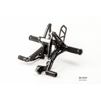 LSL Rearsets Black Kawasaki ZRX1200 110K082SW