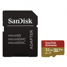 Tarjeta memoria micro secure digital 32gb sandisk extreme clase 10 uhs - i + adaptador