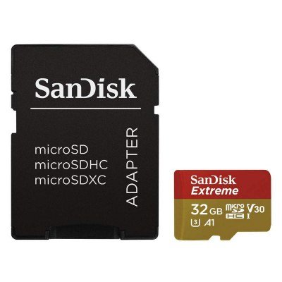 Tarjeta memoria micro secure digital 32gb sandisk extreme clase 10 uhs - i + adaptador