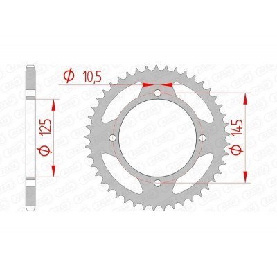 Corona AFAM acero estándar 12505 - Paso 520 12505-44