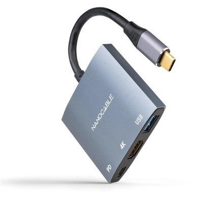 Conversor Usb-C a Hdmi + Usb3.0 15cm Nanocable