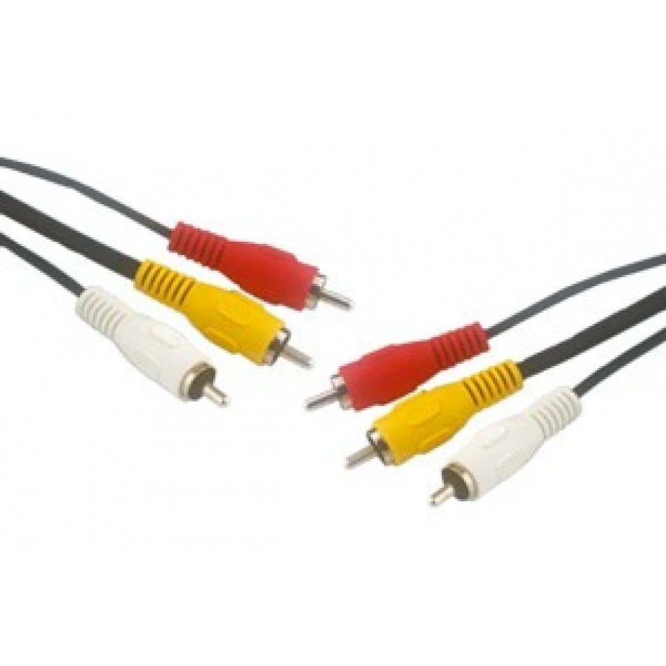 Cable RCA 3 Machos a 3 RCA Machos 5m