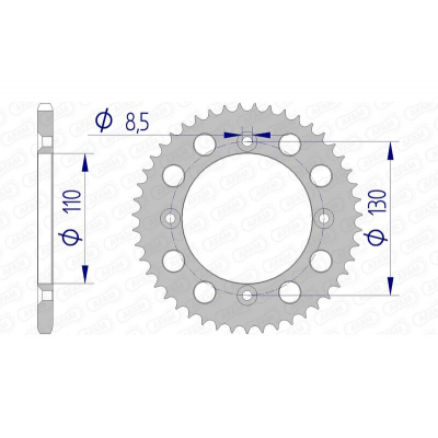 Corona AFAM aluminio ultraligera 11104 - Paso 420 11104N-53