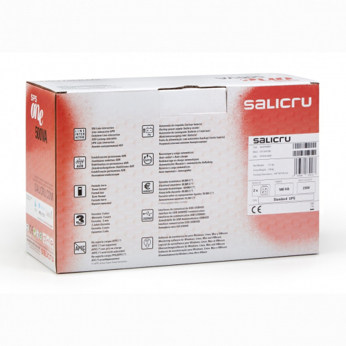 Salicru SPS one 900VA SAI 480W 2xSchuko 2xRJ11 USB