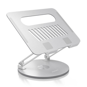 AISENS - Soporte de Sobremesa XL Giratorio Ajustable para Portátil / Tablet 10-17, Plata