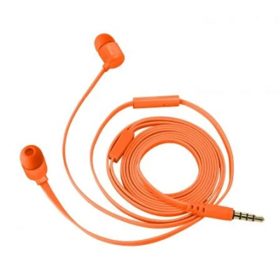 AURICULARES INTRAUDITIVOS TRUST DUGA NARANJA NEÓN - MICRÓFONO INTEGRADO - CABLE PLANO ANTI ENREDOS - ALMOHADILLAS 3 TAMAÑOS