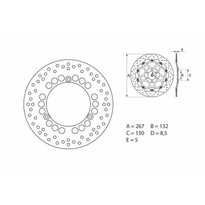 Disco de freno Brembo 68B407C4 68B407C4