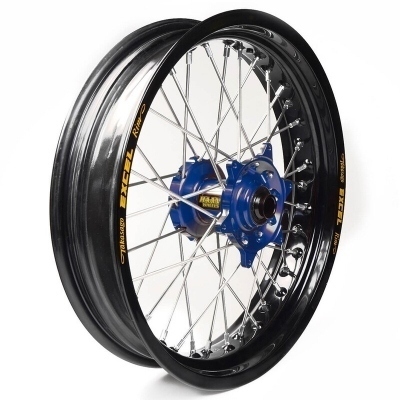 Rueda completa Haan Wheels aro negro 17-3,50 buje azul 1 54006/3/5 1 54006/3/5