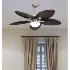 Ventilador Dc Borasco 24w Niq/marron 5 Asp.6 Vel 132d 2950lm Remoto.memor.y Temp.3000-4000-6000k