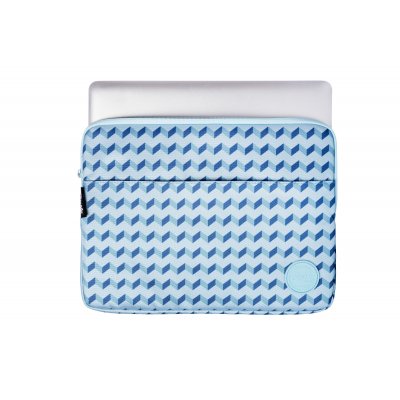 Funda Sleeve para Portátil y Tablet hasta 13-14 pulgadas estampado geométrico de color Azul