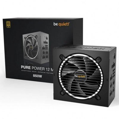 Fuente de alimentacion atx 850w be quiet pure power 12 m 80+ gold - full modular - ventilador 120mm - pcie - 5 - 12vhpwr