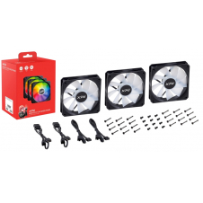 KIT 3 VENTILADORES XPG VENTO R 120 ARGB REVERSO NEGROS