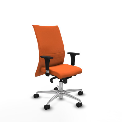 Albacete confidente XL sincro bali naranja brazos 1D cromados base aluminio ruedas 65 mm nailon