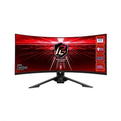 Monitor led 34pulgadas asrock pg34wq15r3a gaming curvo