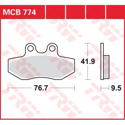 Pastillas de freno metal sinterizado SV TRW MCB774