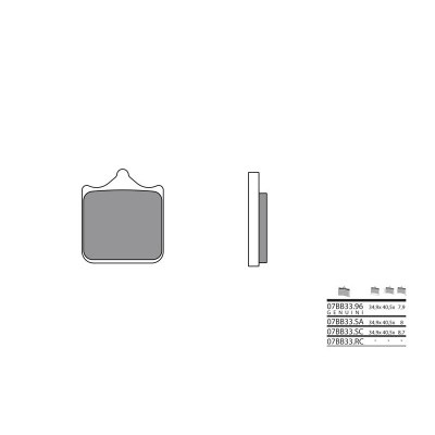 Pastillas de freno sinterizadas Brembo 07BB33LA 07BB33LA