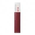 Maybelline Superstay Matte Ink Pintalabios Mate Larga Duración Tono 50 Voyager Color Vino