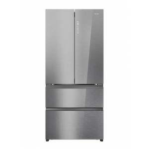 Frigorífico combi americano Haier FD 83 Series 7, HFR7819ENGC, 190 x 83 x 63.6 cm, French Door, MultiDoor, 4 puertas, No Frost, clase E, 303 kWh año, 36dB, 504 litros, MultiFlow, Smart, display, luz LED, acabado cristal inox