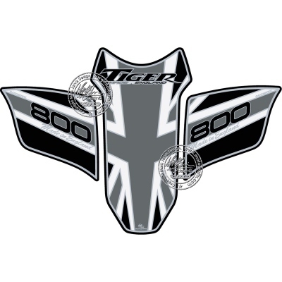Protector de depósito Motografix Triumph TIGER 800 negro/gris TT018MJ
