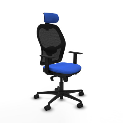 Jorquera sincro malla negra bali azul brazos 1D base nailon cabecero 2D ruedas 65mm nailon