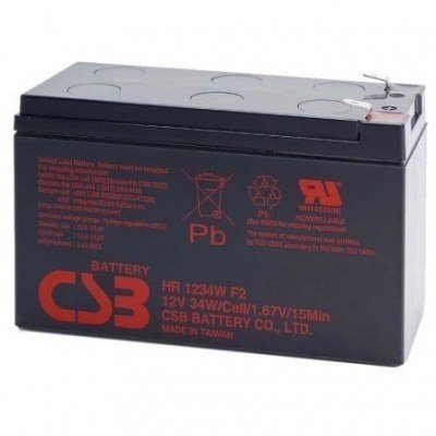 Batería CSB HR 1234W/ 12V/ 9Ah/ Compatible SAI Salicru