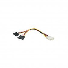 Startech PYO2LP4SATA Cable Alimentación Divisor Molex 4 Pines a 2x SATA Macho/Hembra 30cm