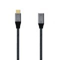 AISENS CABLE USB 3.2 GEN2X2 ALUMINIO 20GBPS 5A 100W. TIPO USB-CM-USB-CH. GRIS. 1.0M