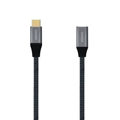 AISENS CABLE USB 3.2 GEN2X2 ALUMINIO 20GBPS 5A 100W. TIPO USB-CM-USB-CH. GRIS. 1.0M