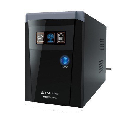 Talius SAI 1200VA UPS - Funcion AVR - 3x Schukos - RJ45/RJ11 - Respaldo de 30 minutos