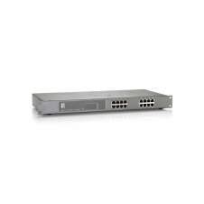 LevelOne Switch Fast Ethernet PoE de 16 puertos, 480W, 802.3at PoE+