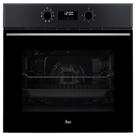 Horno multifunción Teka HSB 630 BK, 70 litros, 8 funciones, HydroClean PRO, Touch Control, guía telescópica, clase A+, negro