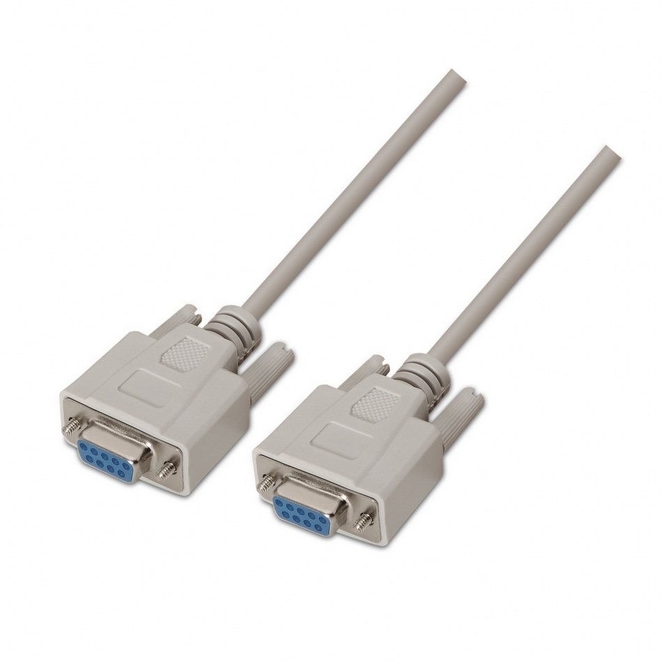 Aisens Cable Serie Rs232 Db9/H-Db9/H Beige 1,8M