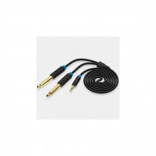 Vention Cable Estéreo BACBH/ Jack 3.5 Macho - 2x Jack 6.5 Macho/ 2m/ Negro
