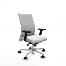 Piqueras y Crespo Albacete confidente sincro bali blanco brazos 2D base aluminio ruedas 65 mm nailon