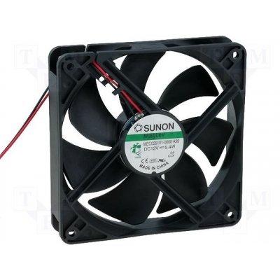 VENTILADOR 12Vdc 120x120x25mm 5,4W 2 Cables VAPO Sunon
