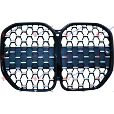 GRILLE DIAMOND (BLACK/SILVER/BLACK) (W/2 PARKING SENSOR HOLES) (W/CAMERA HOLE)