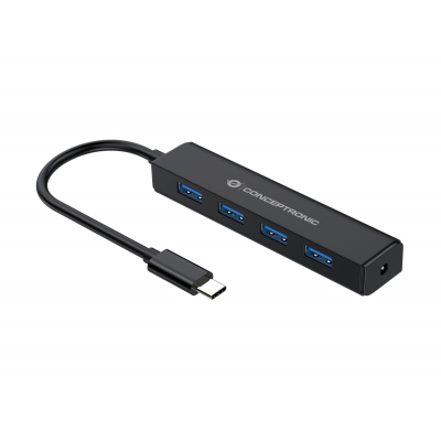 CTC4USB3 hub de interfaz USB 3.2 Gen 1 (3.1 Gen 1) Type-C 5000 Mbit/s Negro