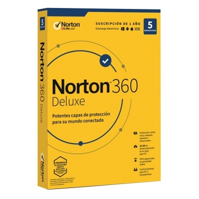 NORTON 360 DELUXE 50GB ES 1 USER 5 DEVICE 12MO **L. ELECTRONICA
