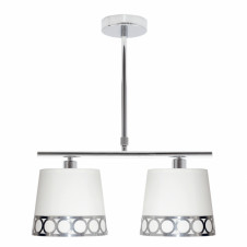Lampara Dalia 2xe14 Blanco/plata Regx40x16 Cm