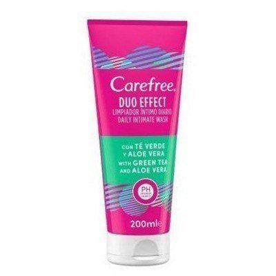 Carefree Duo Effect Limpiador Intimo Té Verde y Aloe Vera 200ml