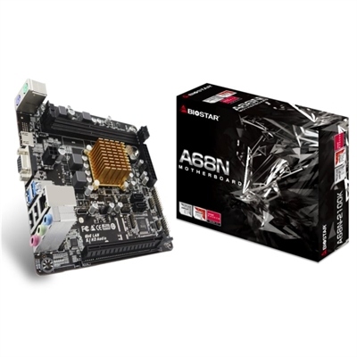 Placa base biostar amd e1 - 6010 mini itx - 2x ddr3 - 2x sata3 - 2x usb 2.0 a68n - 2100k