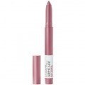 Maybelline Pintalabios Mate Larga Duración - Superstay Ink Crayon Tono 30 Seek Adventure Color Rosa
