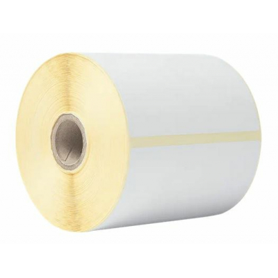 BROTHER Caja de 8 rollos de etiquetas termicas blancas - Cada rollo contiene 350 etiquetas de 102mm