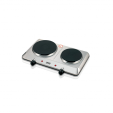 Haeger HP-02S.015A hobs Acero inoxidable Encimera 45.5 cm Quemador en espiral 2 zona(s)