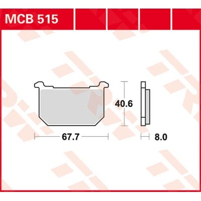 Pastillas de freno metal sinterizado SV TRW MCB515
