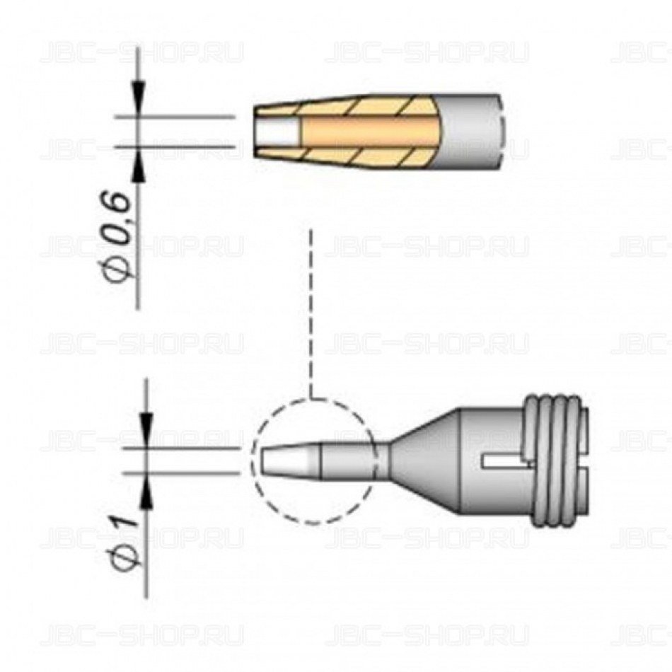 Punta JBC Microdesoldador 0,6mm