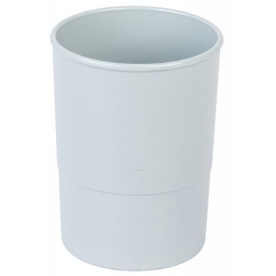 PORTA LAPICES PLASTICO REDONDO GRIS