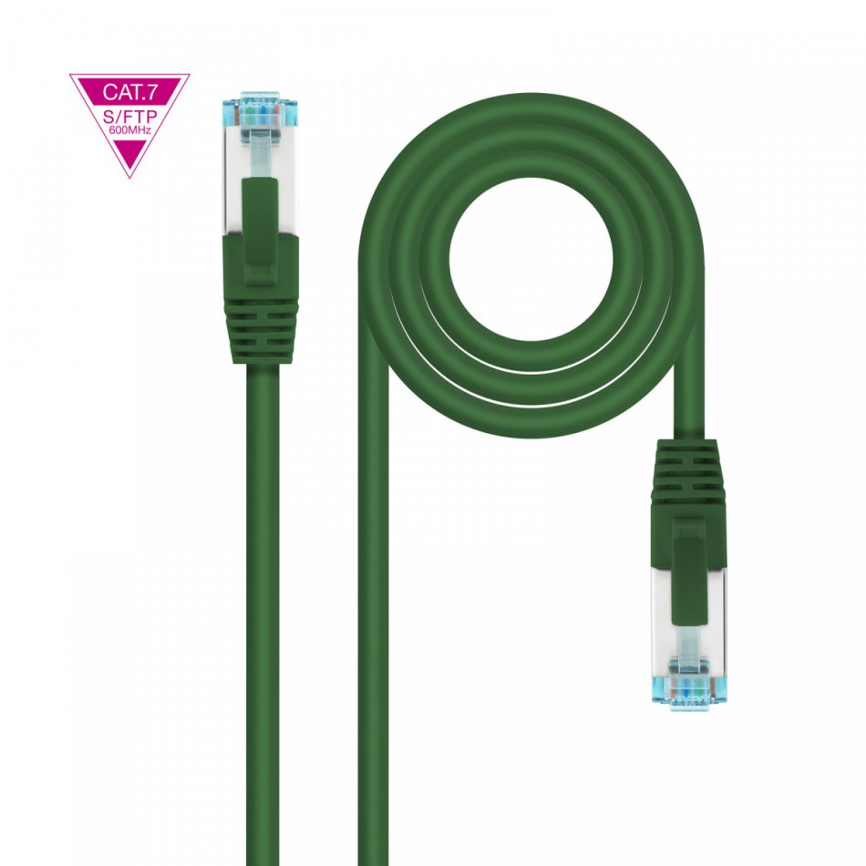 Nanocable - CABLE RED CAT.7 LSZH SFTP PIMF AWG26 VERDE 1 M