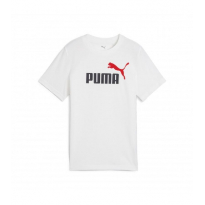 Camiseta PUMA ESS 2 COLOR No.1 Logo Tee B - PUMA White 685778 02 Blanco