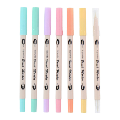 Rotuladores de doble punta ø1,2 x 18,5 cm colores surtidos, 7 uds